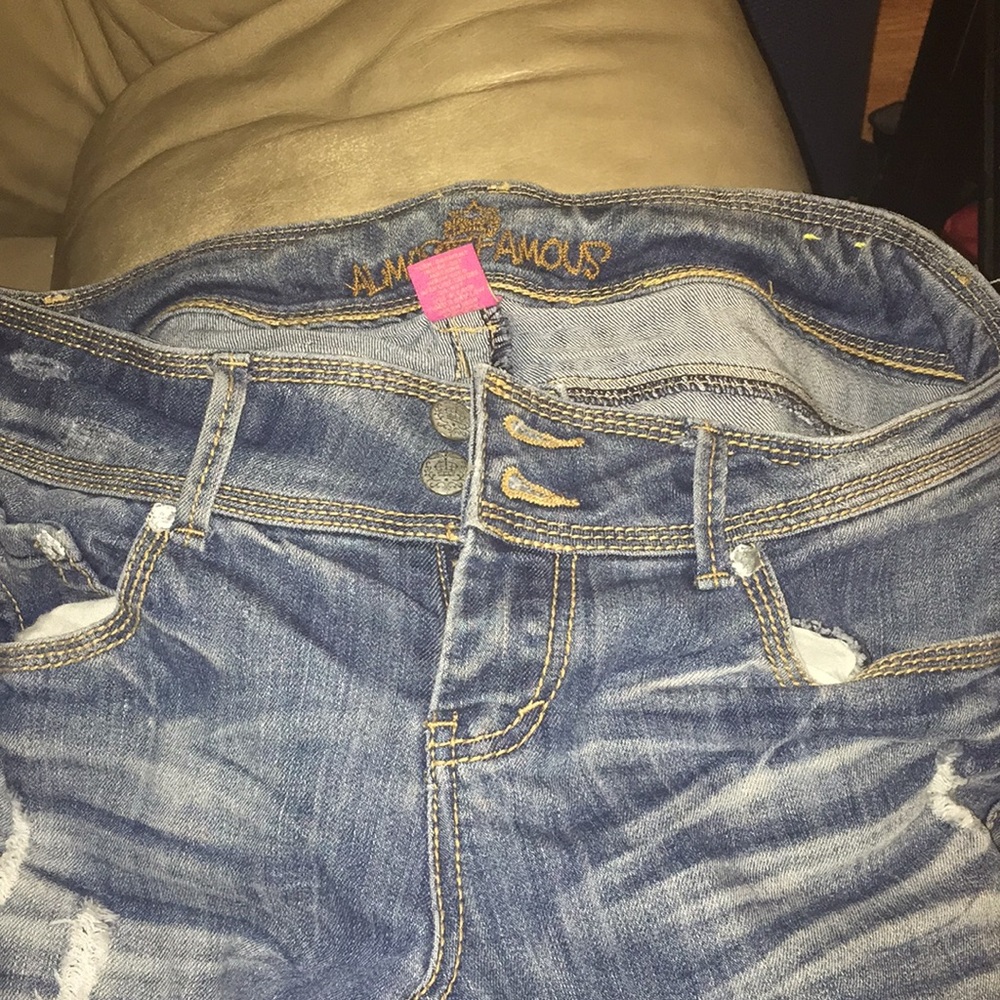 Bootcut distressed jeans